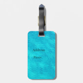 ターコイズの波 ラゲッジタグ (裏面縦)