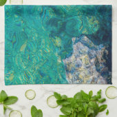 ターコイズの海の水 キッチンタオル (折り畳み)