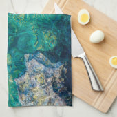 ターコイズの海の水 キッチンタオル (四つ折り)