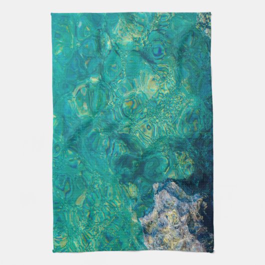 ターコイズの海の水 キッチンタオル (縦)