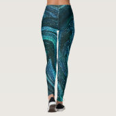 ターコイズの渦巻き旋回 レギンス (裏面)