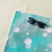 ターコイズの灰色のバブル名 ビーチタオル (インサイチュ)