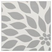 ターコイズの灰色のモダンなダリアの花柄 ファブリック (見本)