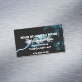 ターコイズの煙のVapeの景色 マグネット名刺 (インサイチュ)