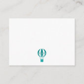 ターコイズの熱気球のオムツまつり　ラッフルチケットカード エンクロージャーカード (裏面)