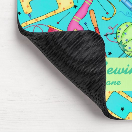 ターコイズの生地及び裁縫ビジネスマウスパッド マウスパッド (コーナー)