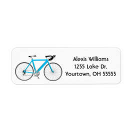 ターコイズの白いラベルの自転車 ラベル