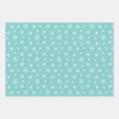 ターコイズの白い雪片 ラッピングペーパーシート (正面3)