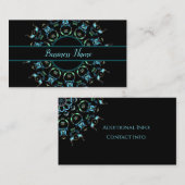 ターコイズの真珠の曼荼羅の名刺3 名刺 (正面/裏面)