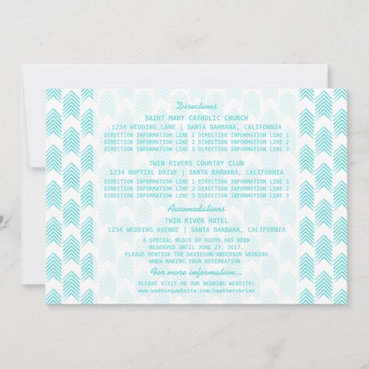 ターコイズの矢の情報カード 招待状 (正面)