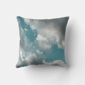ターコイズの空の装飾用クッション クッション (裏面)