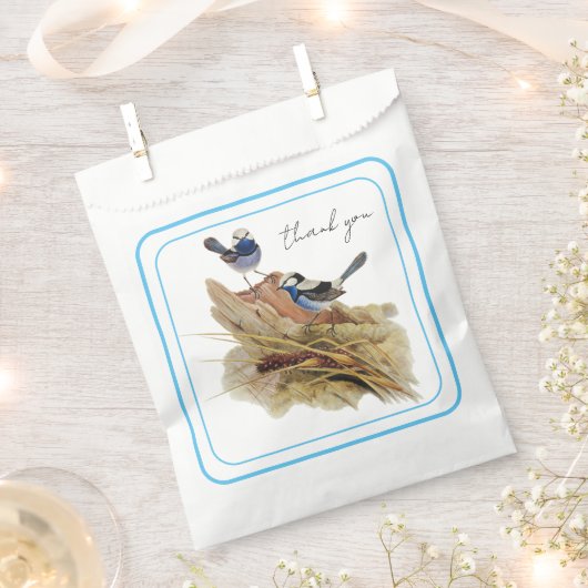 ターコイズの素晴らしいウォーブラー、ありがとう フェイバーバッグ (クリップ留めされた状態)