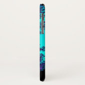 ターコイズの紫色のフラクタルのレースのiPhone Xの箱 Case-Mate iPhoneケース (裏面/左)