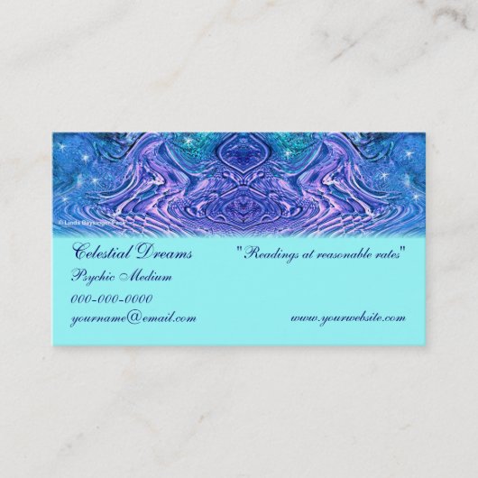 ターコイズの紫色の天 名刺 (正面)
