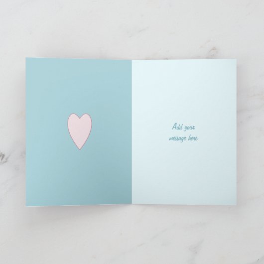 ターコイズの結婚式おめでとうございます カード (内部)