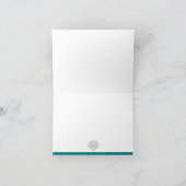 ターコイズの結婚式のお礼カード サンキューカード (内部)