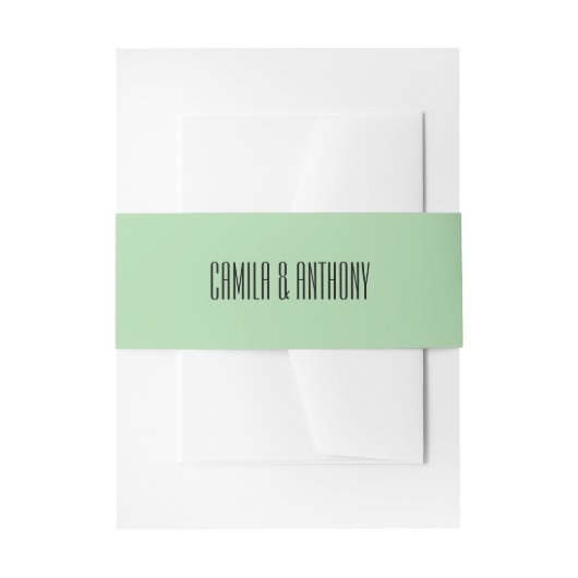 ターコイズの結婚式 招待状ベリーバンド (正面例)