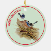 ターコイズの絶妙なウォーブラー セラミックオーナメント (裏面)