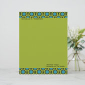 ターコイズの緑の円 レターヘッド (スタンド正面)