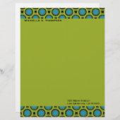 ターコイズの緑の円 レターヘッド (正面/裏面)