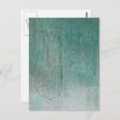 ターコイズの織り目加工のキャンバスの郵便はがき ポストカード (正面/裏面)