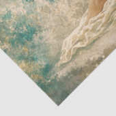 ターコイズの羽を持つ天使のデコパージュ　エーテルアート 薄葉紙 (詳細)