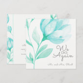 ターコイズの芍薬 誓いの更新 10周年 招待状 (正面/裏面)