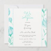 ターコイズの芍薬 誓いの更新 10周年 招待状 (裏面)