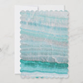 ターコイズの花こう岩の石によって層にされる波のプリント ノートカード (裏面)