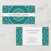ターコイズの花の曼荼羅 名刺 (正面/裏面)