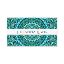 ターコイズの花の曼荼羅