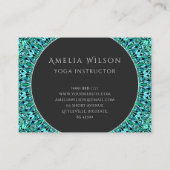 ターコイズの花の曼荼羅 名刺 (裏面)