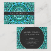 ターコイズの花の曼荼羅 名刺 (正面/裏面)