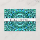 ターコイズの花の曼荼羅 名刺 (正面)