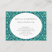 ターコイズの花の曼荼羅 名刺 (裏面)
