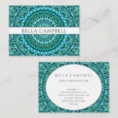 ターコイズの花の曼荼羅 名刺 (正面/裏面)