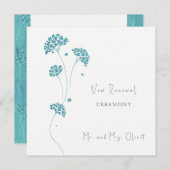 ターコイズの花の誓い更新招待状 招待状 (正面/裏面)