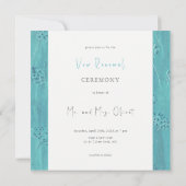 ターコイズの花の誓い更新招待状 招待状 (裏面)