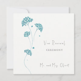 ターコイズの花の誓い更新招待状 招待状