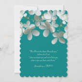 ターコイズの花の誓い更新聖書招待状 招待状 (裏面)