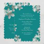 ターコイズの花の誓い更新聖書招待状 招待状 (正面/裏面)