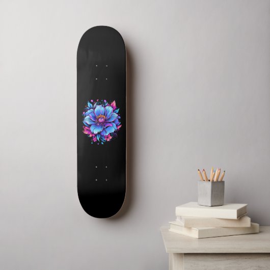 ターコイズの花 スケートボード (ウォールアート)