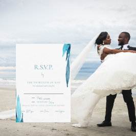 ターコイズの葉ディナーRSVP 出欠カード