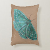 ターコイズの蝶枕 アクセントクッション (正面(垂直))