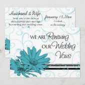 ターコイズの誓い更新式招待状 招待状 (正面/裏面)