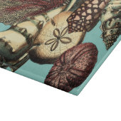 ターコイズの貝および赤い珊瑚のコレクション カッティングボード (角)