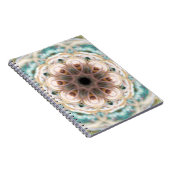 ターコイズの貝の曼荼羅のブランクジャーナル ノートブック (右側)