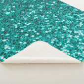 ターコイズの輝き: 明るいクローズアップファウンデーション シェルパブランケット (3/4)