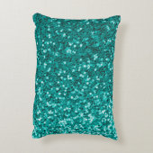 ターコイズの輝き:明るいクローズアップ基礎 アクセントクッション (裏面(縦))