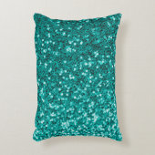 ターコイズの輝き:明るいクローズアップ基礎 アクセントクッション (正面(垂直))